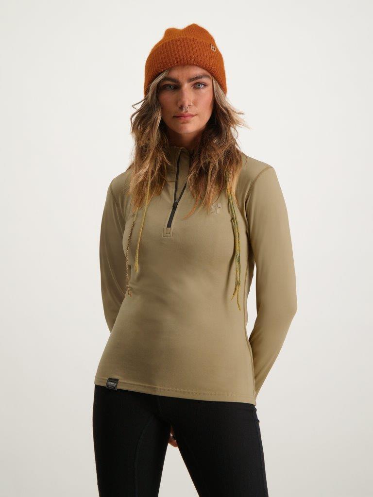 Poederbaas - Jersey de esquí para mujer, color arena ártica 2/7