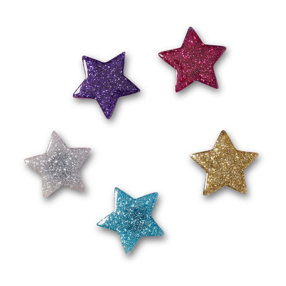 Crocs Jibbitz Charms Icon Glitter Stars (5 Pack)