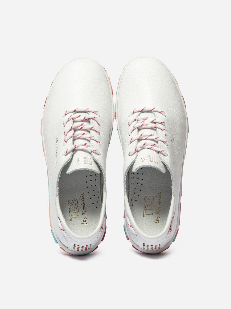 Baskets Femme 1973 - JAZARU Extra Blanc / Corail 3/5