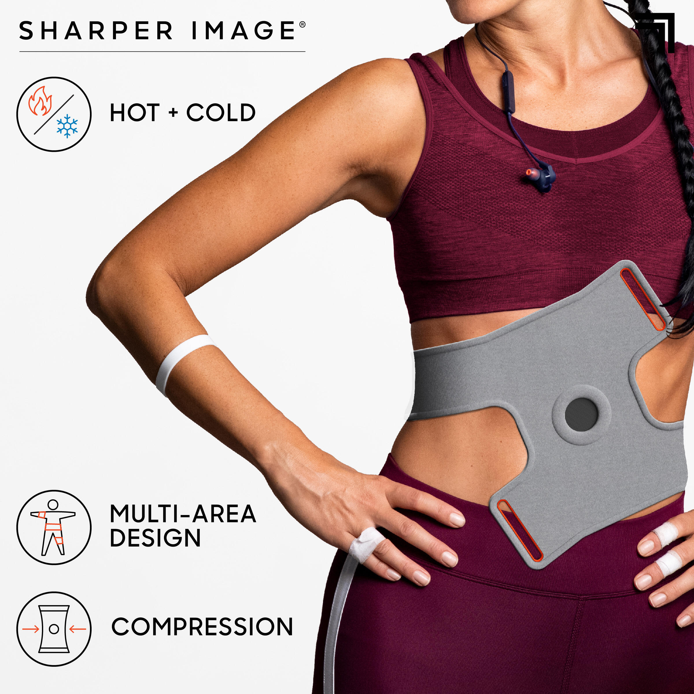 Sharper Image - Bande compression pack gel chaud froid 5/5