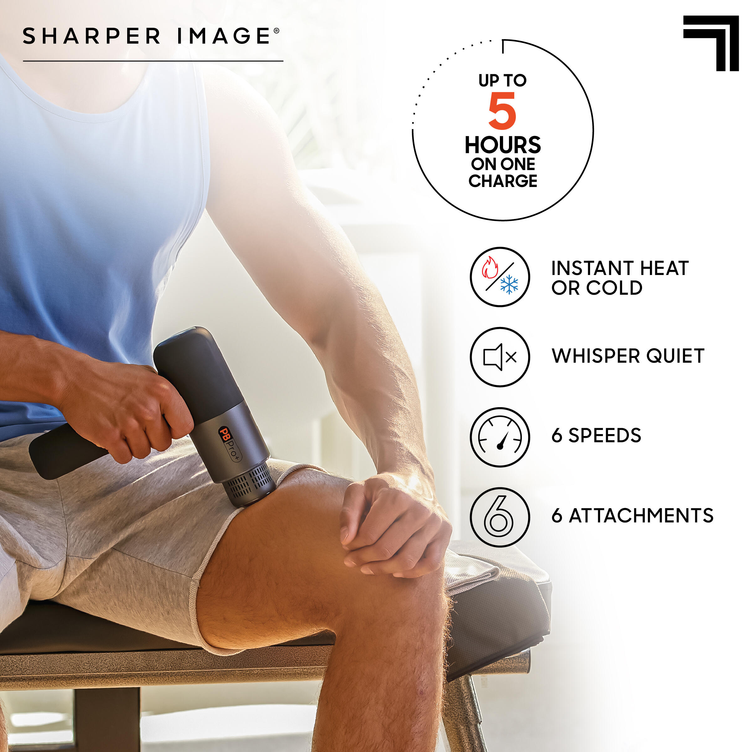 Sharper Image - Powerboost Pro+ Pistolet de Massage 4/5