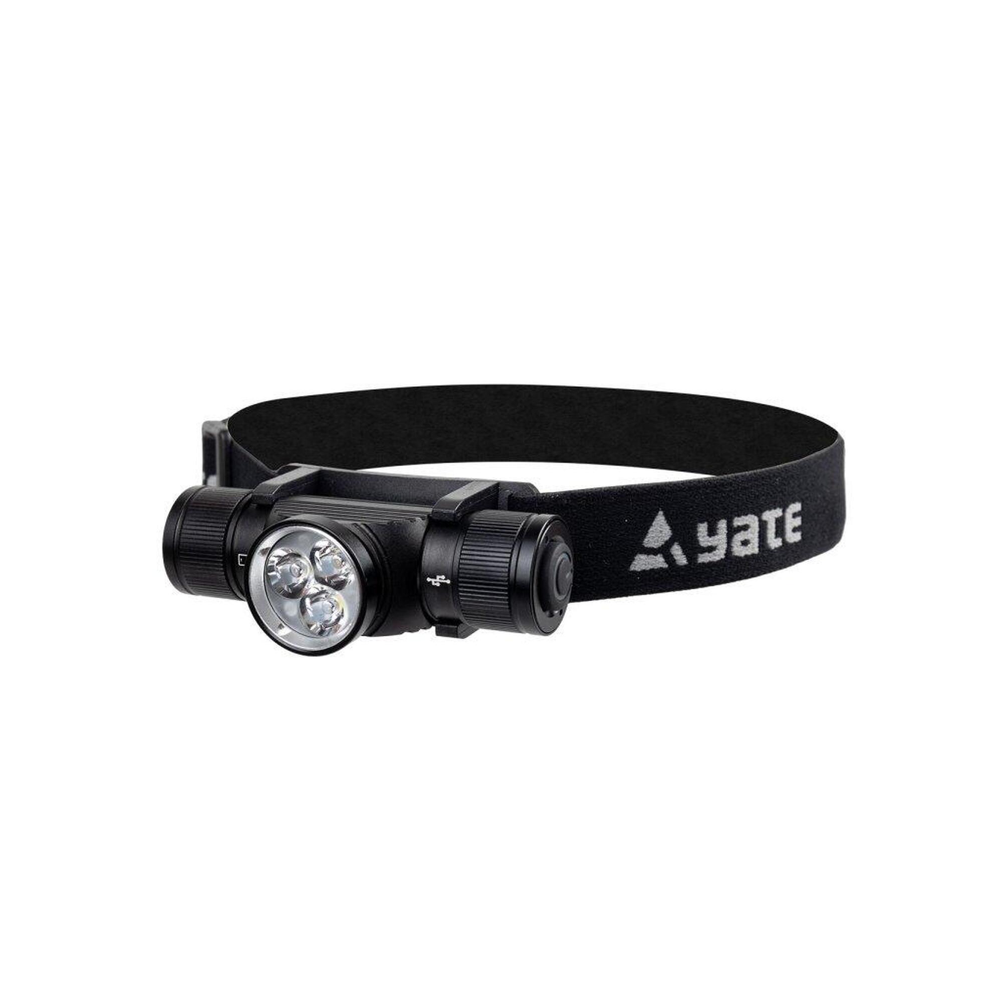 YATE Čelová svítilna NAOS dobíjecí USB 1100 lm