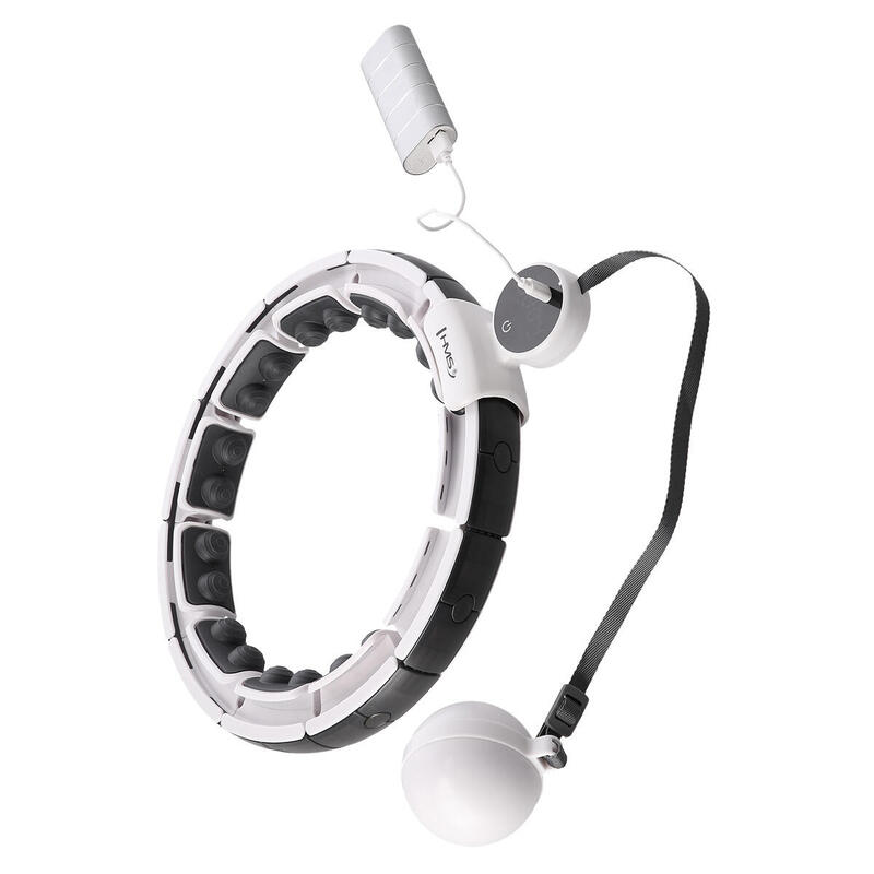 Hula-Hoop Magnetic Reglabil cu Afișaj Digital și Bilă Fitness HMS HHM16