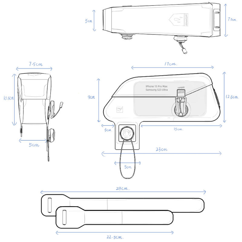 Torba rowerowa na ramę z magnetycznym zapięciem Rhinowalk K33 wodoodporna 6/7