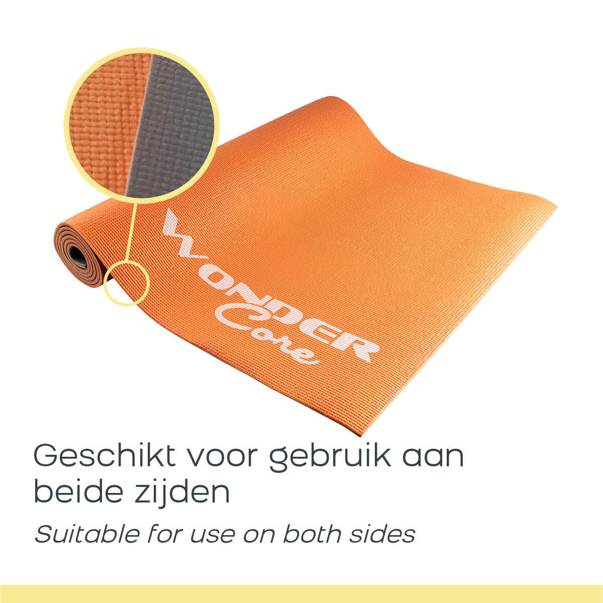 Wonder Core – Zweifarbige Yogamatte – Orange/Grau 2/5