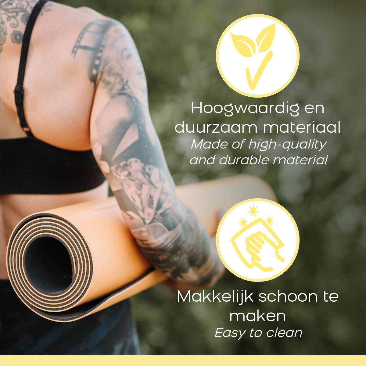 Wonder Core – Zweifarbige Yogamatte – Orange/Grau 4/5