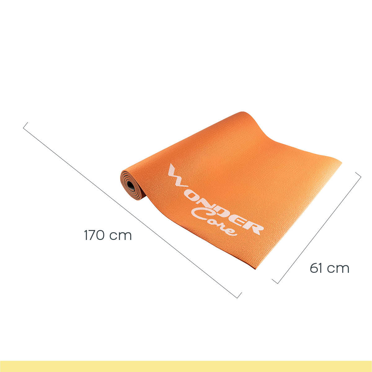 Wonder Core – Zweifarbige Yogamatte – Orange/Grau 5/5