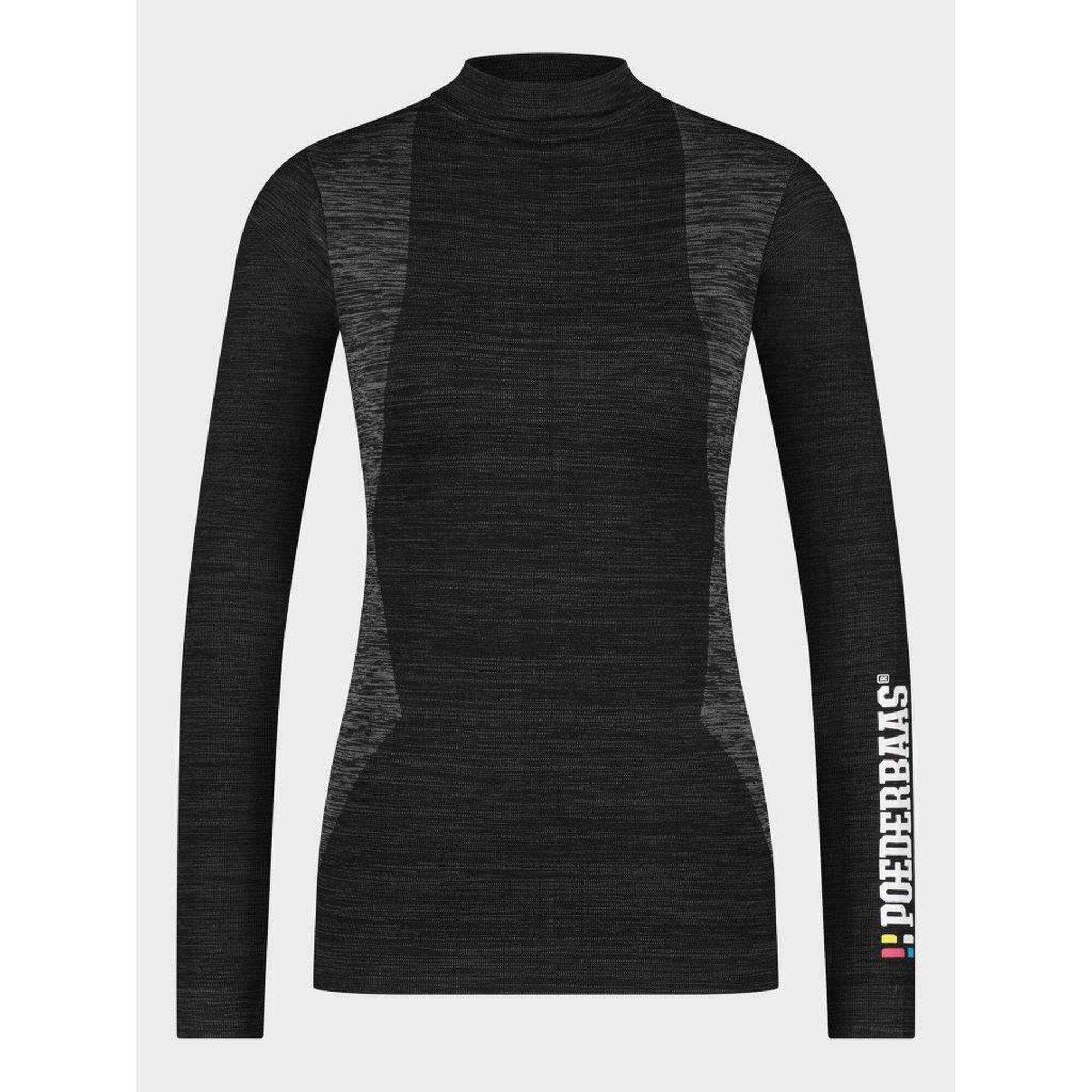 Poederbaas - Poederbaas Chemise Thermique Femme Technique À Manches Longues Noir - Sous Pull - Noir - 44 L - Decathlon
