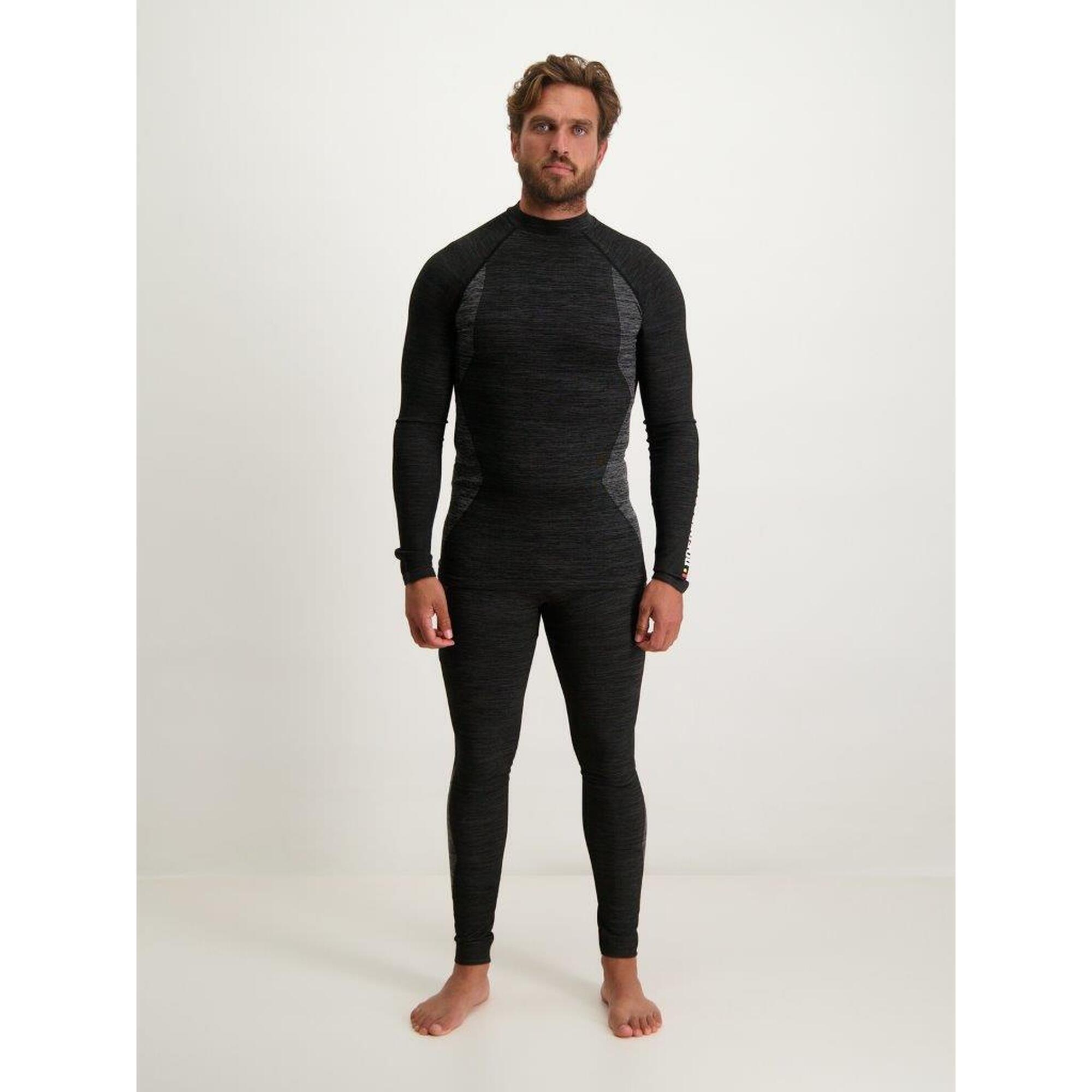 Poederbaas chemise thermique homme technique à manches longues noir