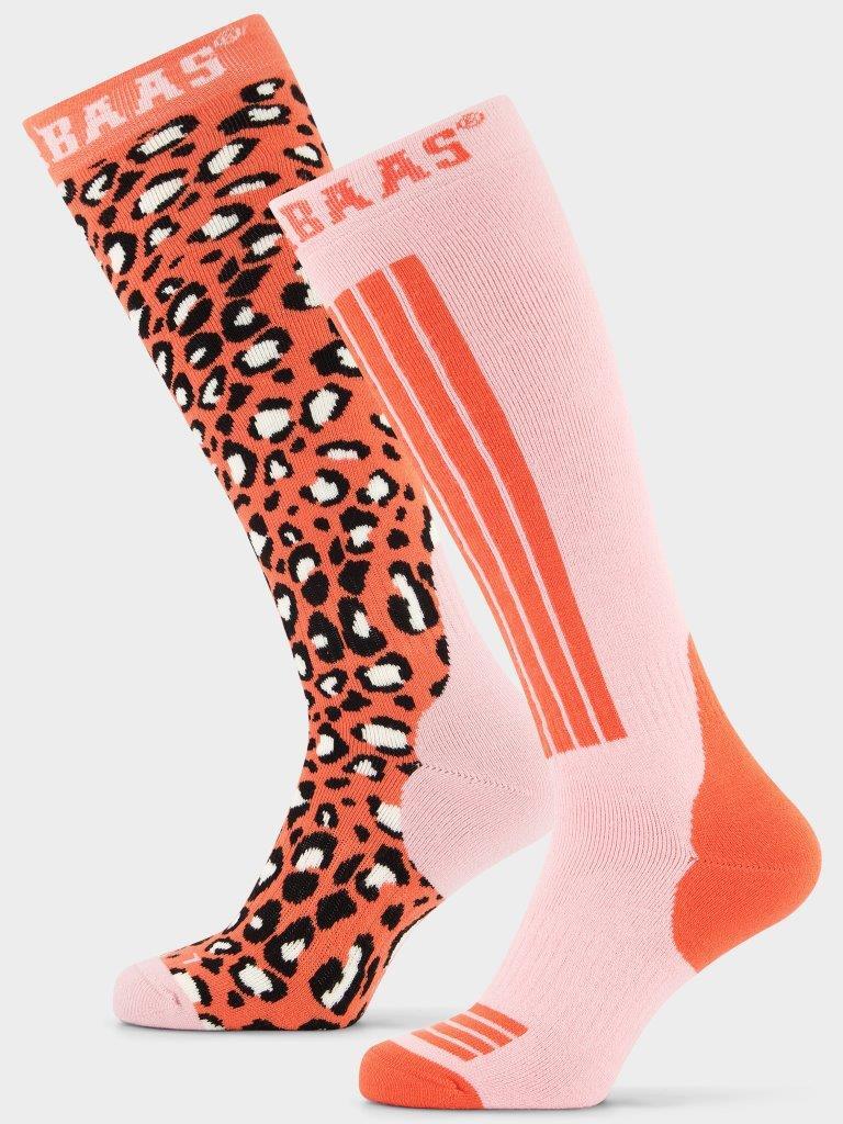 POEDERBAAS Poederbaas Skisokken 2-pack Panther Orange