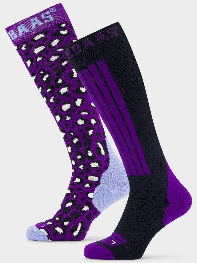 POEDERBAAS Poederbaas Skisokken 2-pack Panther Purple