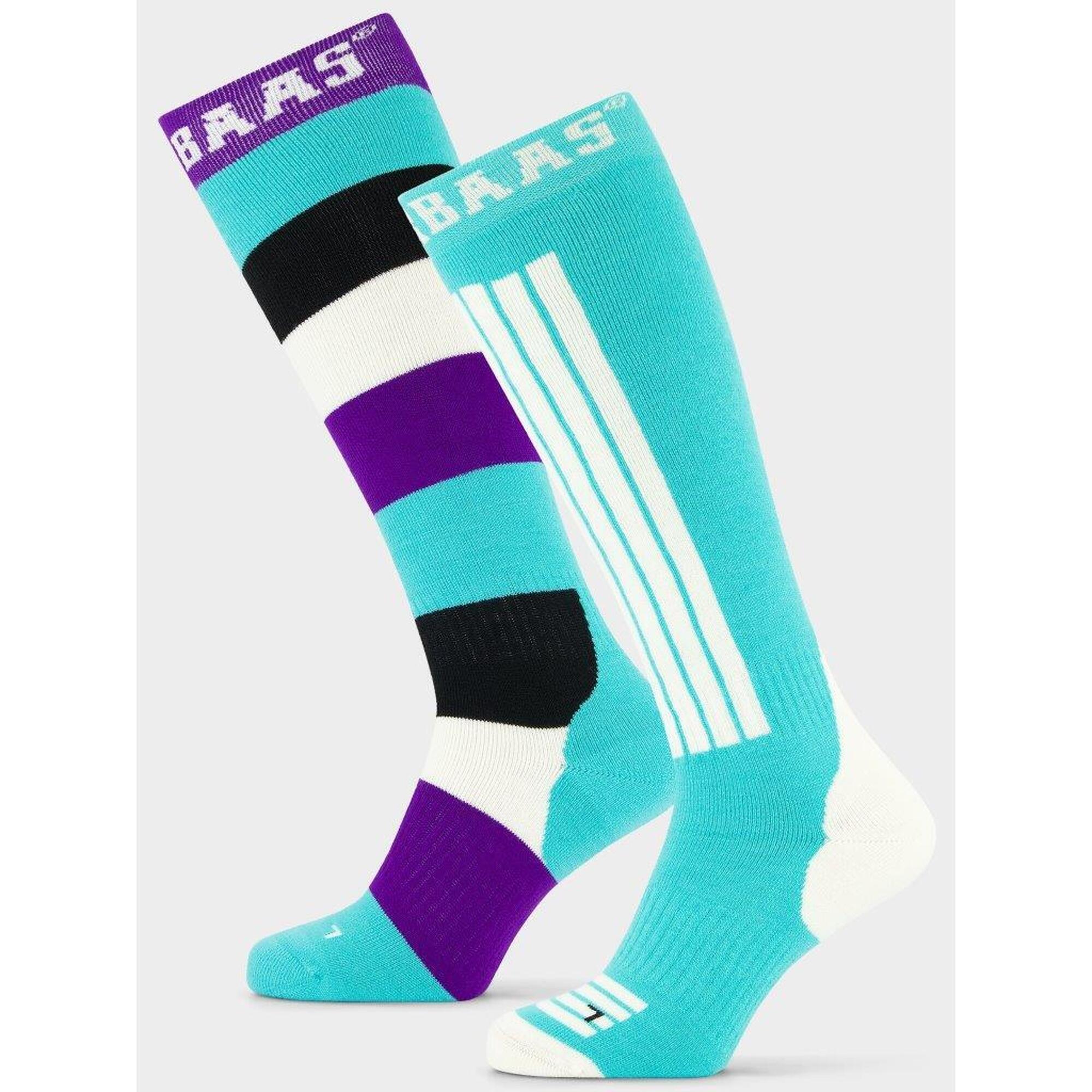 Chaussettes De Ski Et Snowboard Black Crevice – 2 Paires, Rembourrées, Avec Renforts, Unisexe, Tailles 35-38