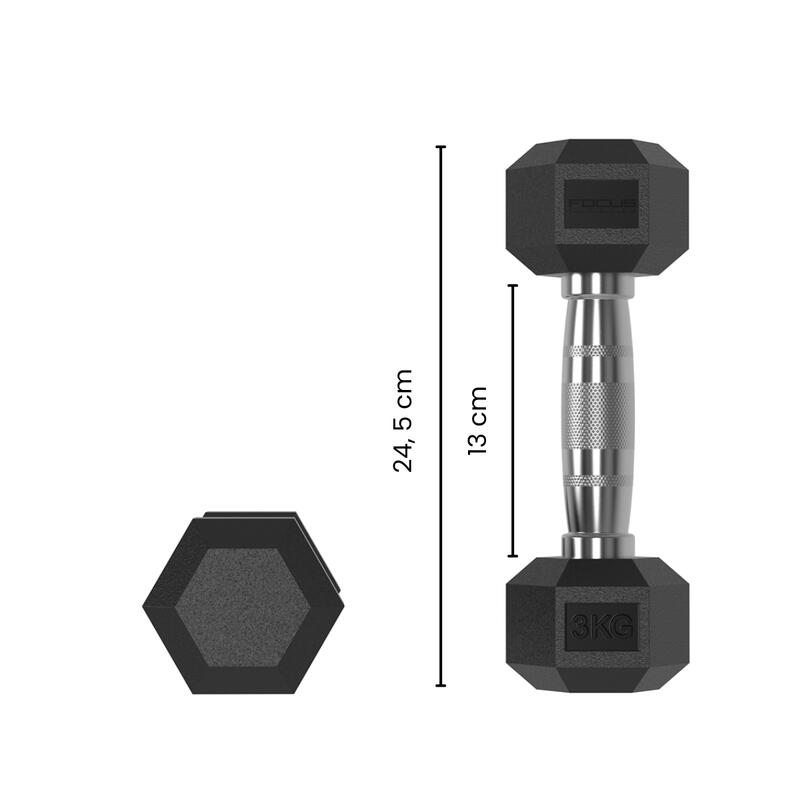 Haltères Hexa - 2 x 3 kg