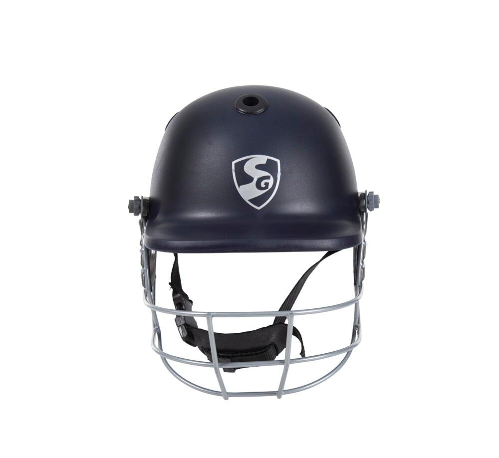 SG SG OPTIPRO Cricket Helmet | Navy Blue | Size: Medium | Adjustable Steel Grill