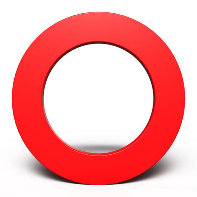 Bull's plain pu surround red