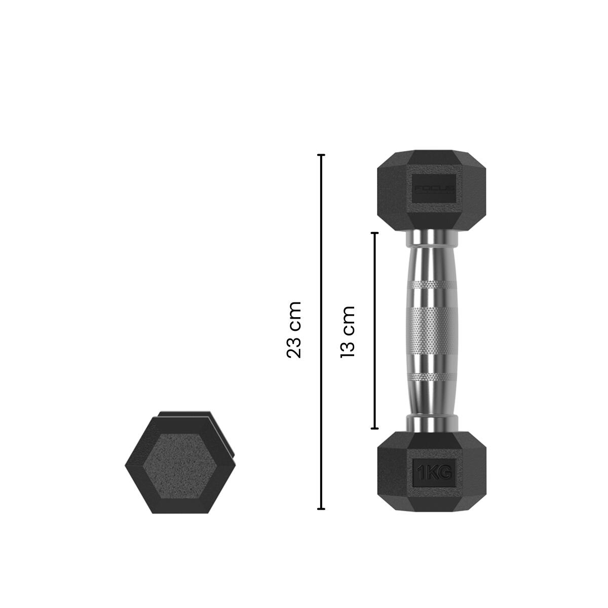 Hexa Dumbbells - 2 x 1 kg 4/6