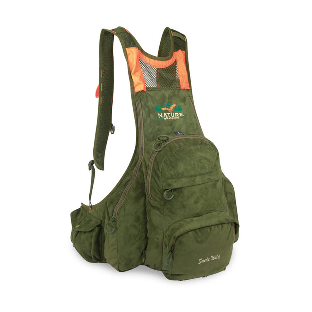 MARSUPIO LINEA NATURE Chaleco de caza con mochila SUEDE WILD Marsupio