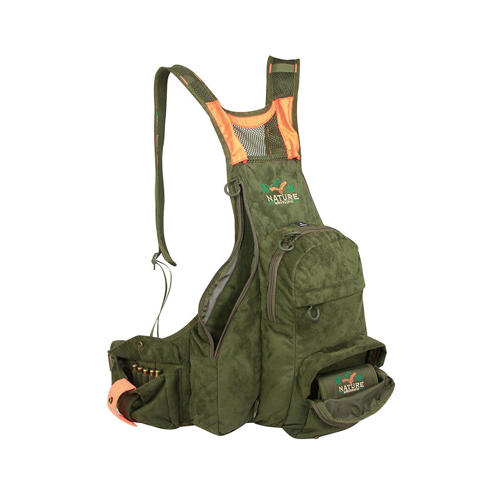 Gilet de chasse Suede Wild Marsupio avec sac à dos 3/4
