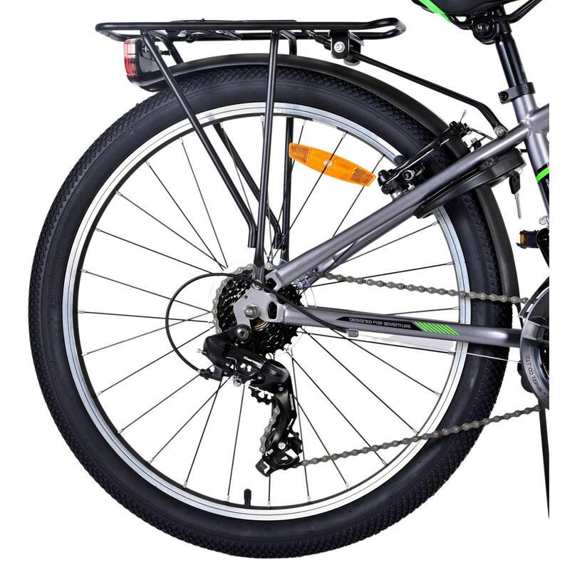 Volare Vélo garçon Cross 24 Pouces 31,75 cm Garçon 18SP V-Brake Gris/Noir