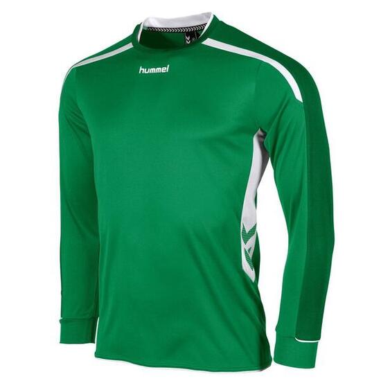Hummel Preston Maillot Manches Longues Hommes - Vert / Blanc