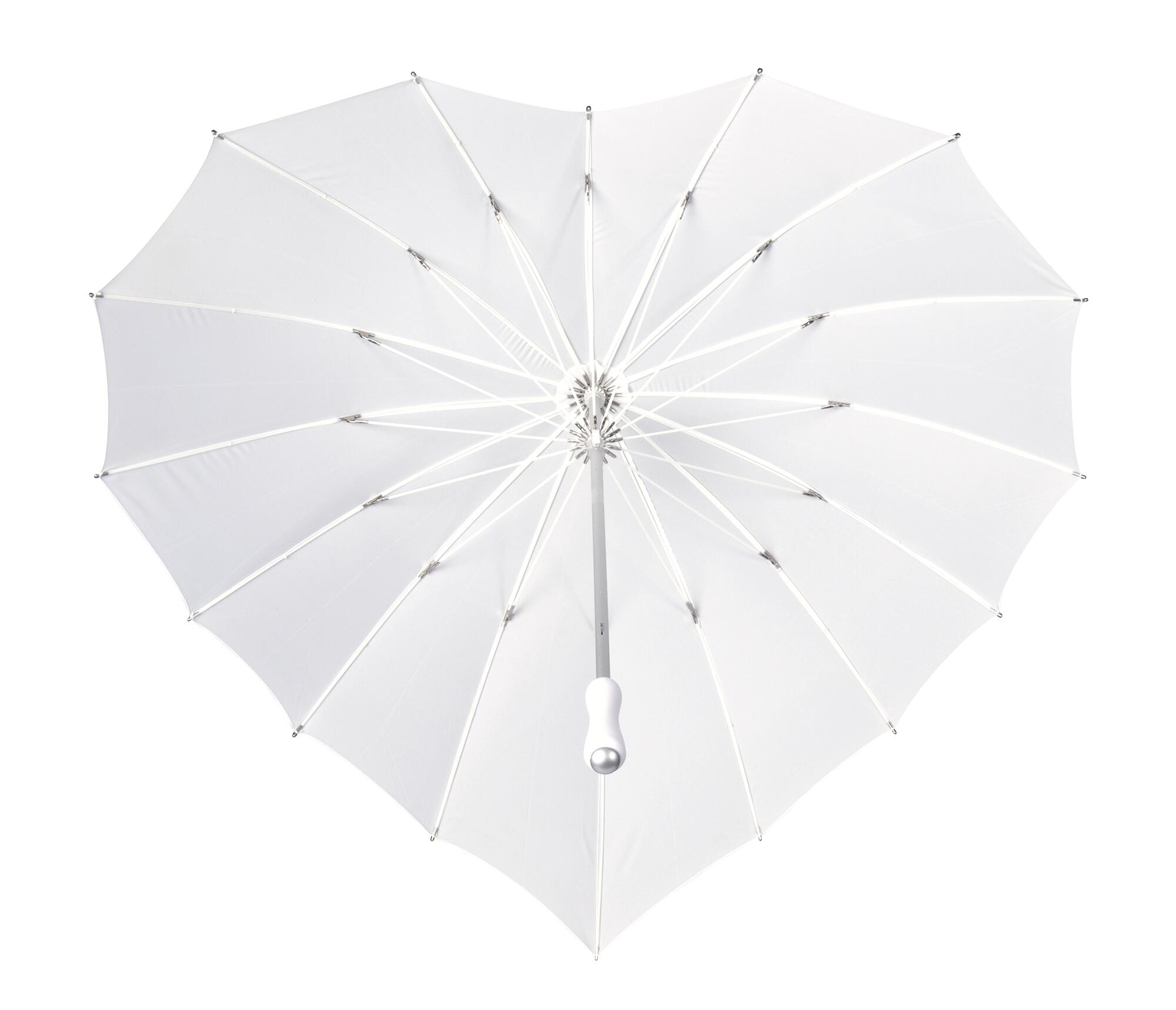 Falcone Parapluie en forme de coeur avec ouverture manuelle Ø 110 cm Blanc 5/5