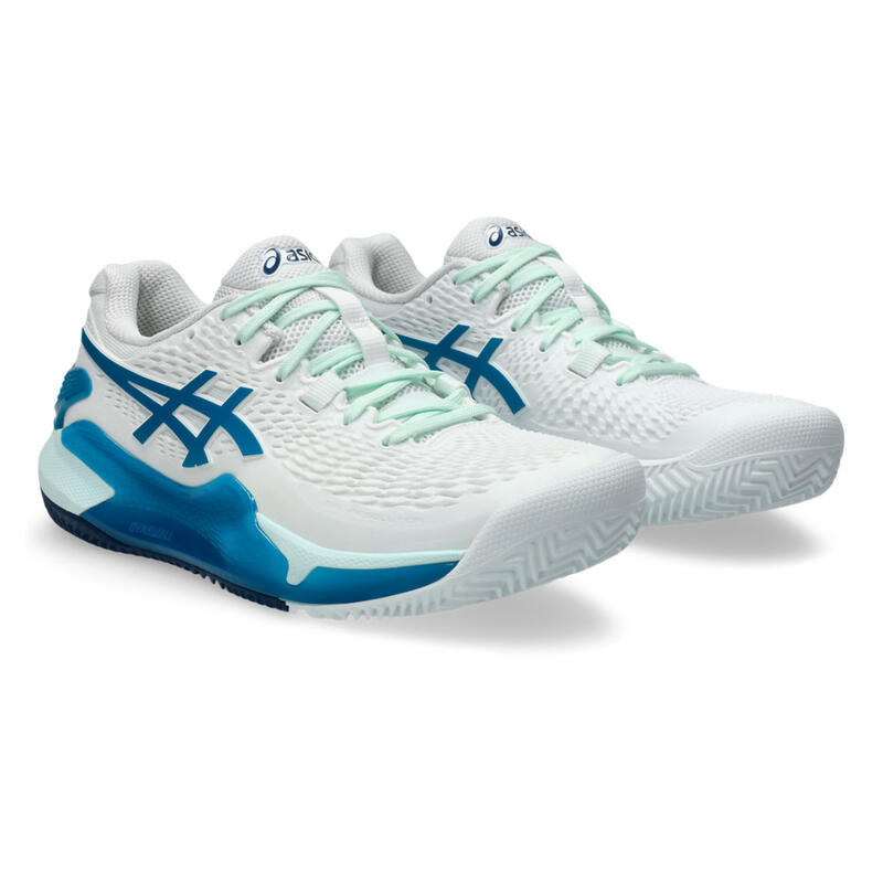 Asics Gel Resolution 9 Clay 1042a224 Azul Verdoso Mujer