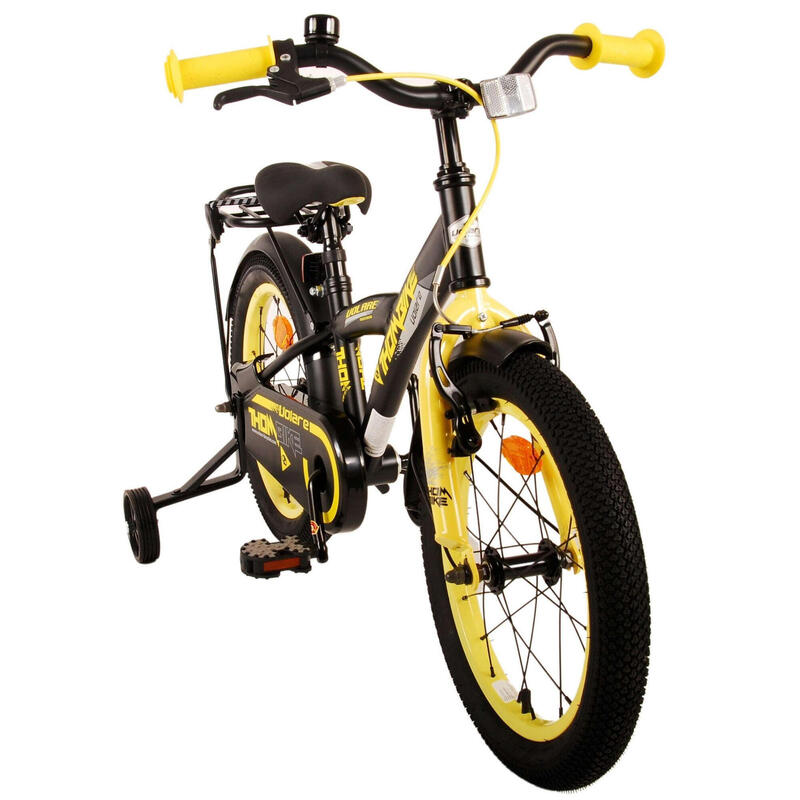 Volare Jongensfiets Thombike 16 Inch 23 cm Jongens Terugtraprem Zwart/Geel