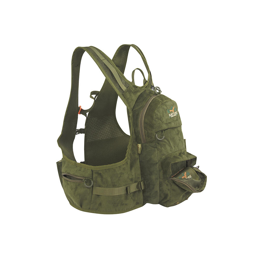 Chaleco de caza con mochila SUEDE SELVA Marsupio 3/4