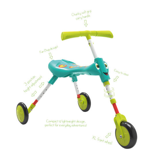 ScuttleBug XL Splodge Loopfiets met 3 Wielen Junior Turquoise/Vert