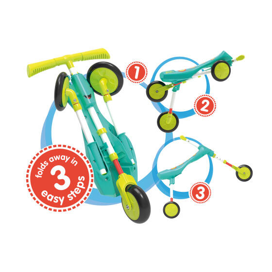 ScuttleBug XL Splodge Loopfiets met 3 Wielen Junior Turquoise/Vert