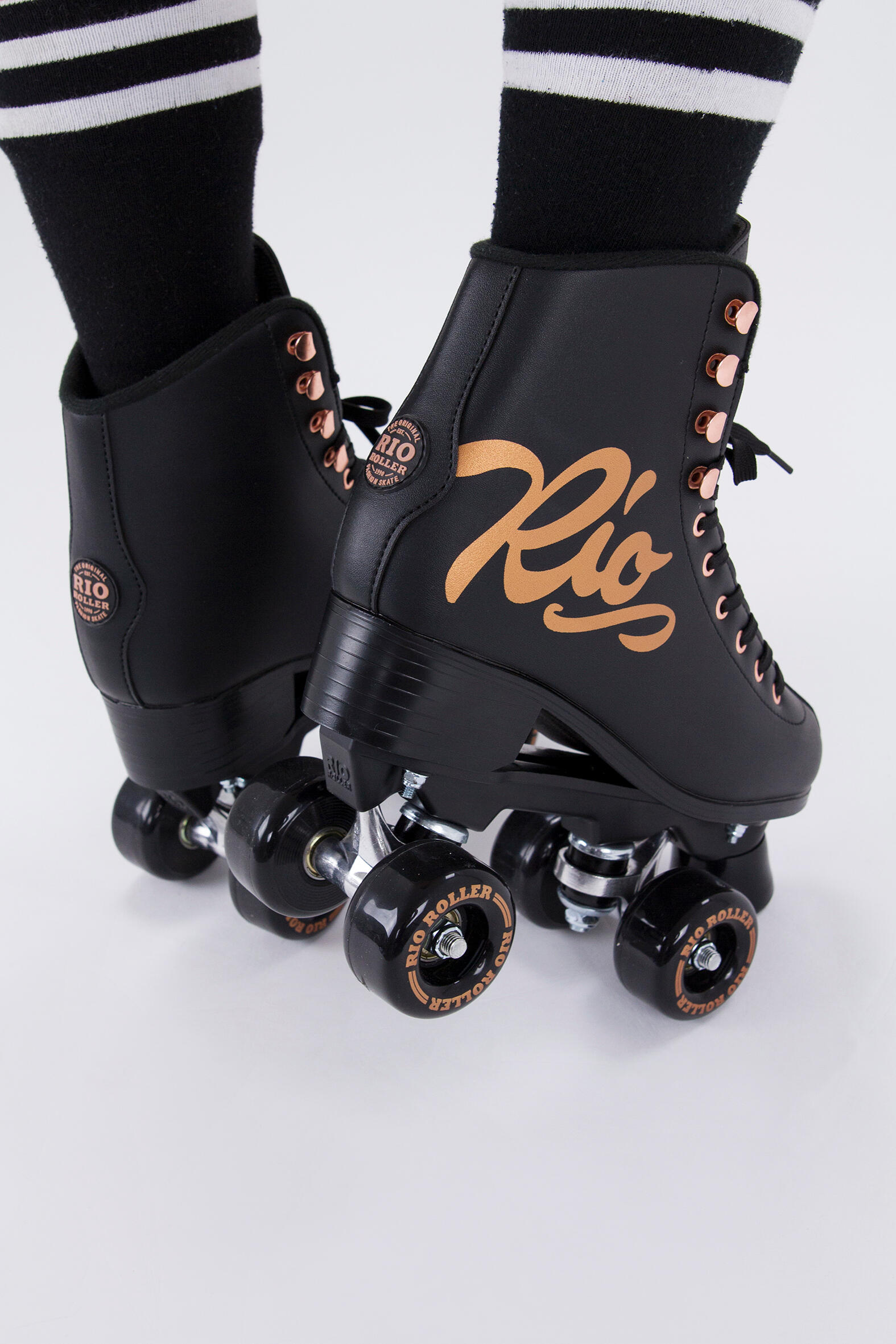 Rolschaatsen Quad Roze Zwart 4/5