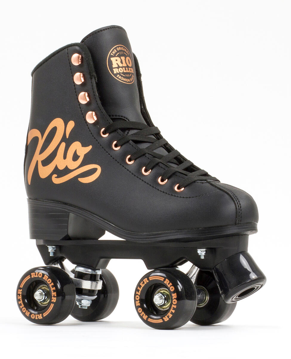 Rolschaatsen Quad Roze Zwart 1/5