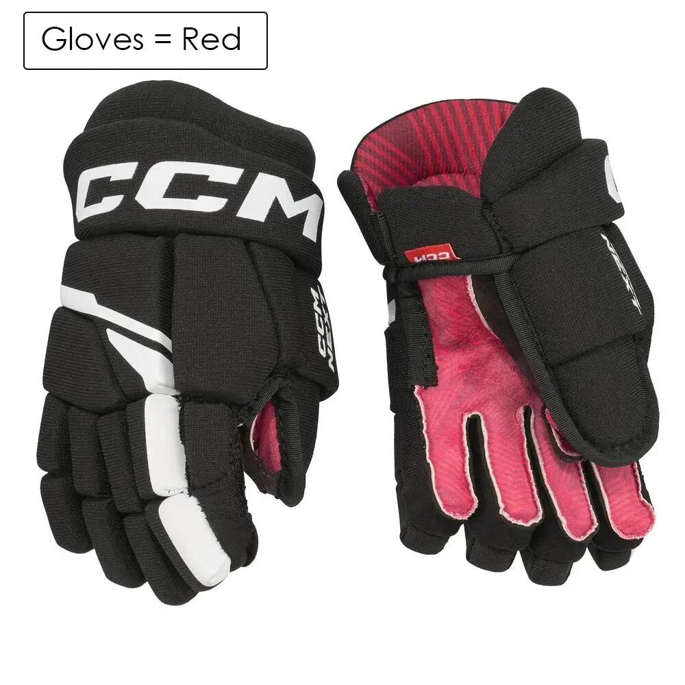 Next - Ice Hockey Gloves - Kids - Red - White - 10"