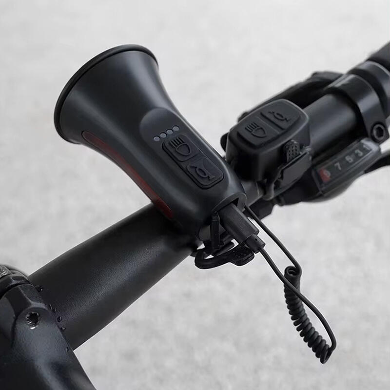 Claxon bicicleta 120 dB cu telecomanda si lumini de avertizare, 5 sunete alarma