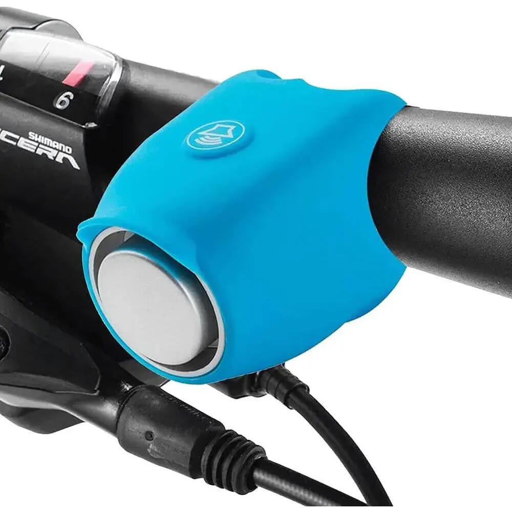 Sonerie bicicleta copii, mini, 120 dB, 4 sunete, potrivire universala, albastru 3/7