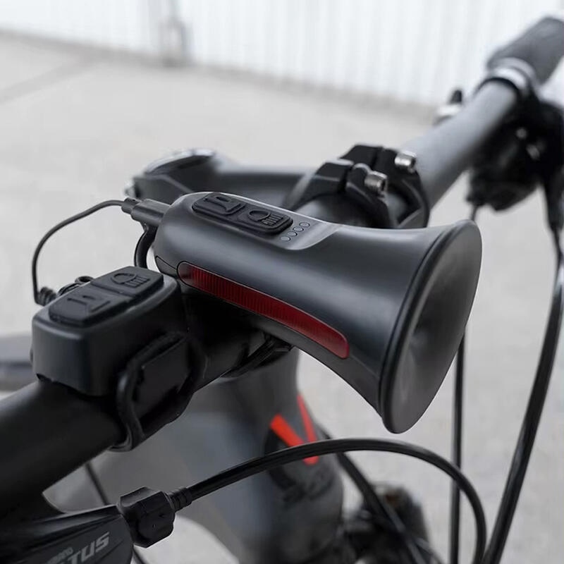 Claxon bicicleta 120 dB cu telecomanda si lumini de avertizare, 5 sunete alarma