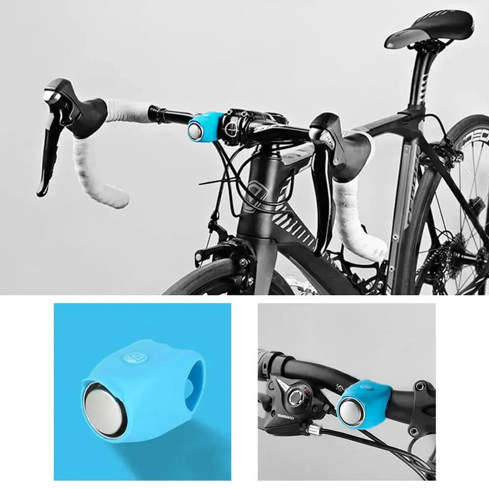 Sonerie bicicleta copii, mini, 120 dB, 4 sunete, potrivire universala, albastru 2/7
