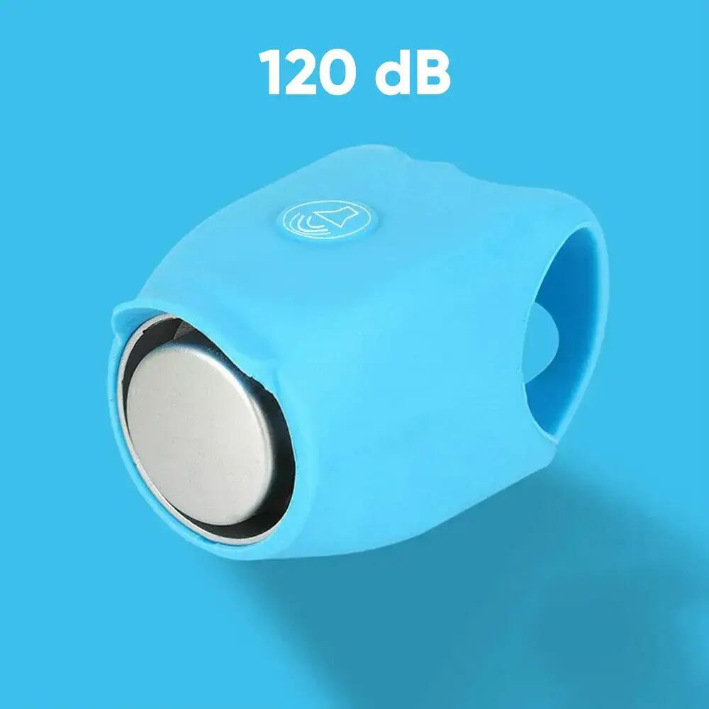 Sonerie bicicleta copii, mini, 120 dB, 4 sunete, potrivire universala, albastru 7/7