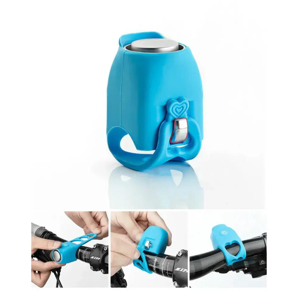 Sonerie bicicleta copii, mini, 120 dB, 4 sunete, potrivire universala, albastru 5/7