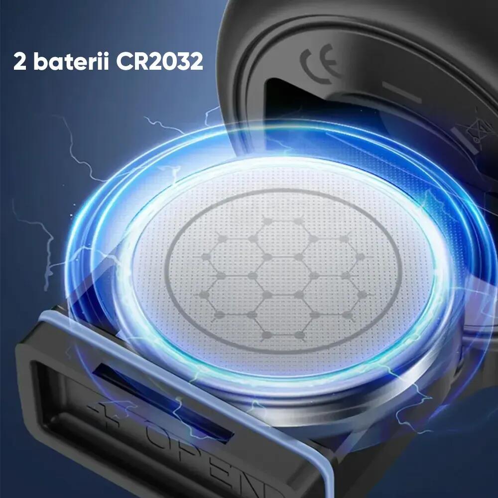 Claxon bicicleta cu baterii CR2032, 120dB, prindere ghidon, potrivire universala 4/7