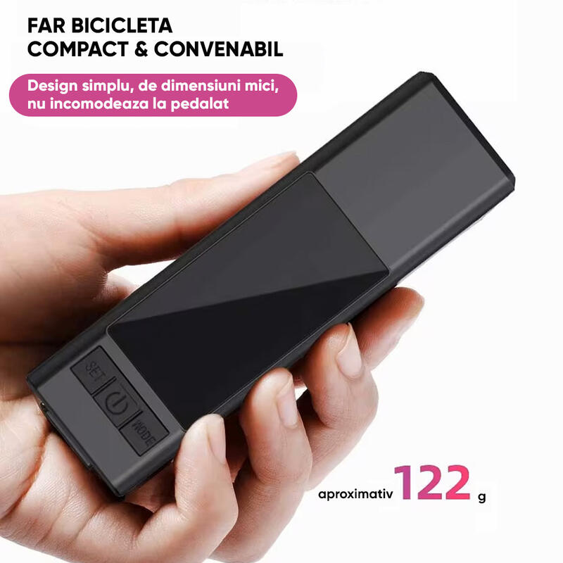 Ciclocomputer bicicleta 3 in 1, wireless, far LED,claxon 120 dB, incarcare USB