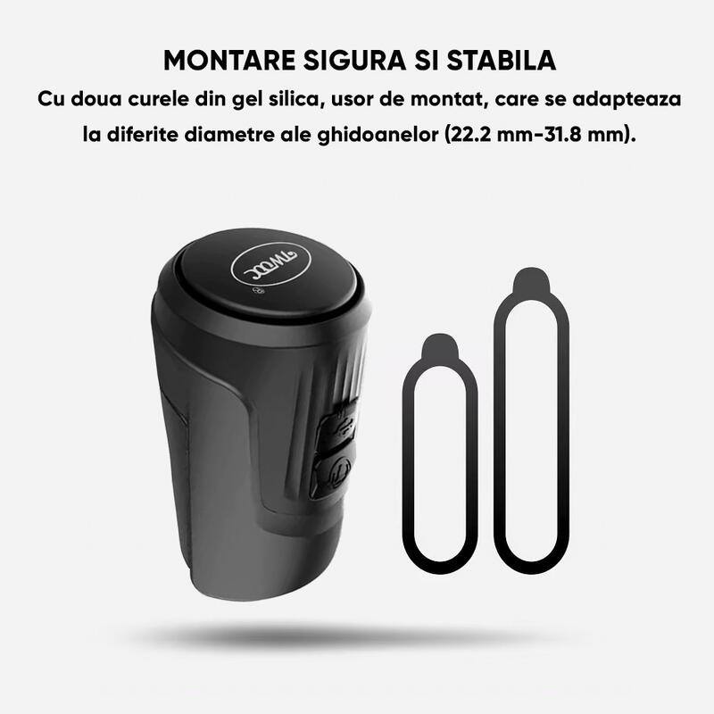 Sonerie bicicleta, alarma antifurt, claxon 125 dB, baterie 200 mAh incarcare USB