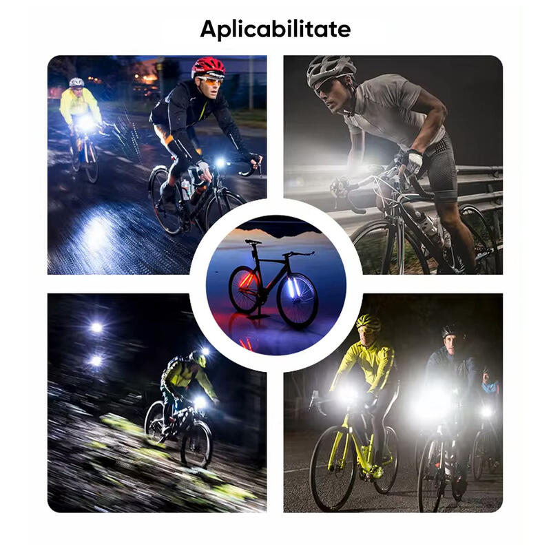 Far bicicleta fata, lanterna LED, senzor miscare, 300 lumeni, baterie 1000 mAh