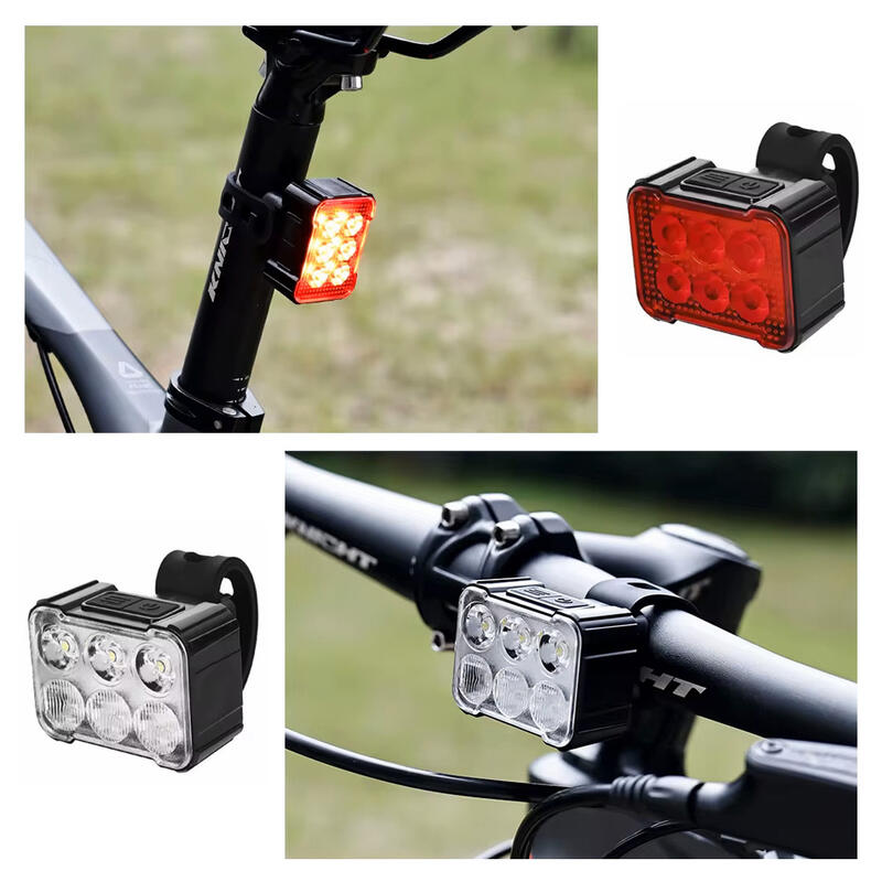 Set lumini bicicleta far si stop cu LED, incarcare USB, potrivire universala