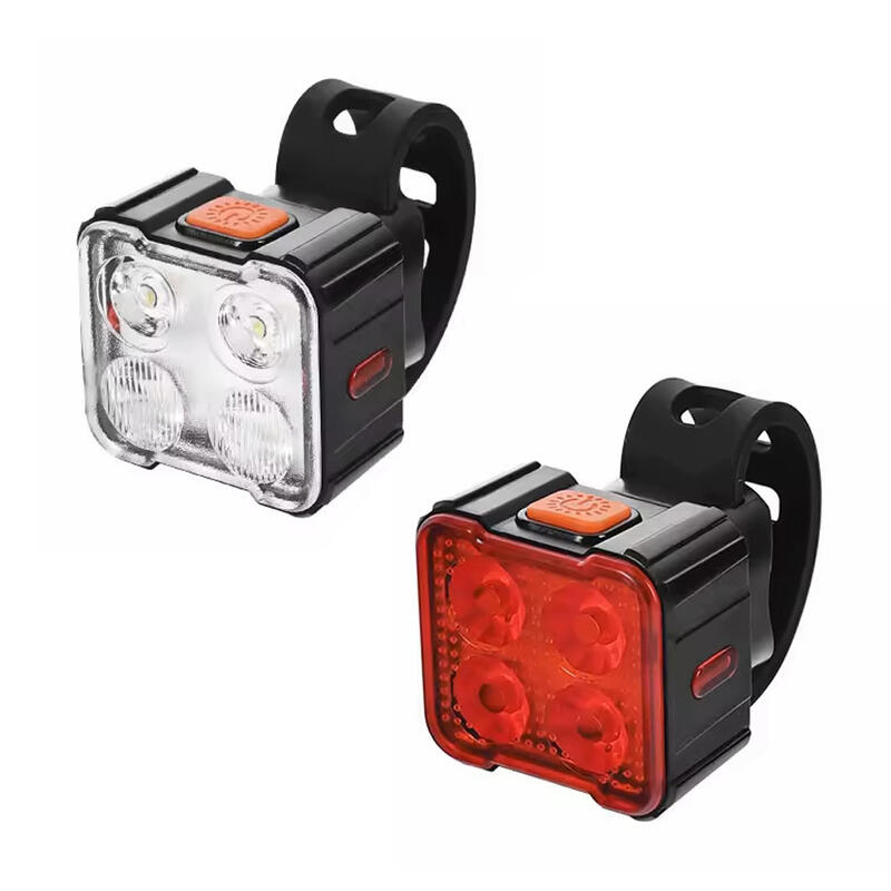 Set lumini bicicleta far si stop cu LED, reincarcare USB, potrivire universala