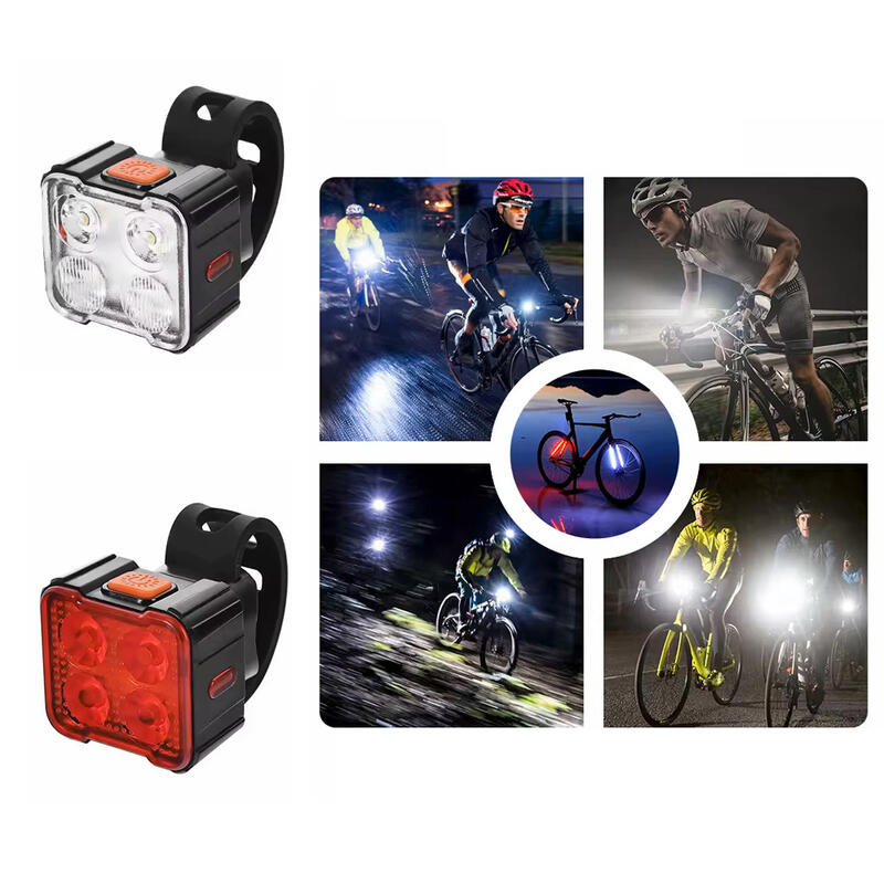 Set lumini bicicleta far si stop cu LED, reincarcare USB, potrivire universala