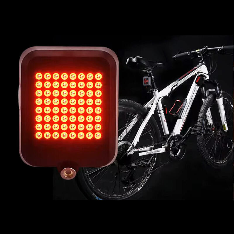 Stop bicicleta spate LED, senzor directie, 8 moduri iluminare, reincarcabil USB