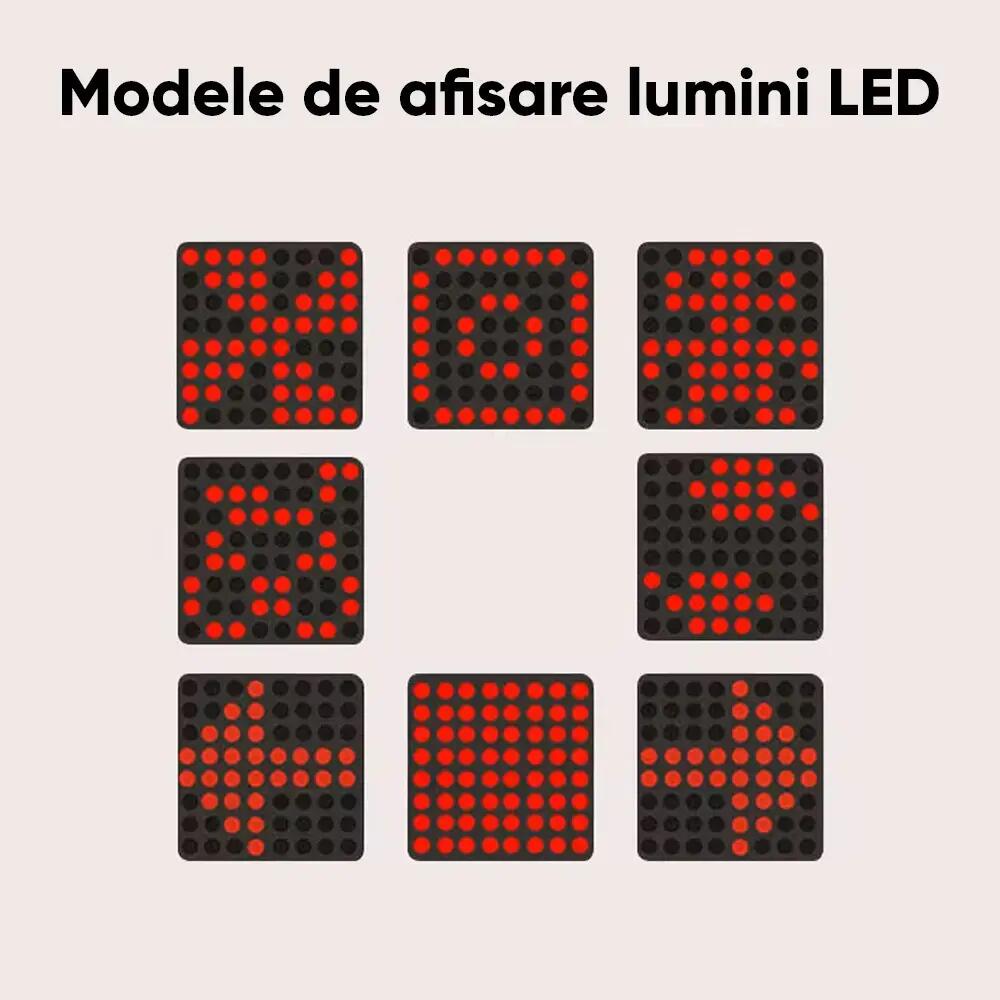 Stop bicicleta spate LED, senzor directie, 8 moduri iluminare, reincarcabil USB 5/7