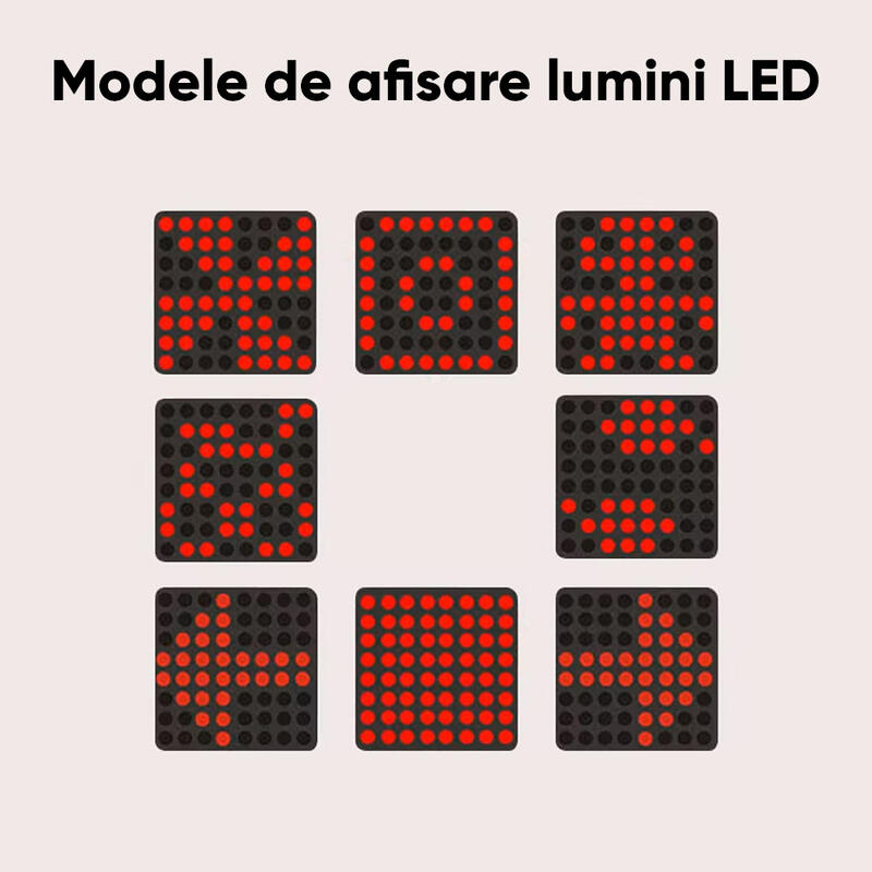 Stop bicicleta spate LED, senzor directie, 8 moduri iluminare, reincarcabil USB