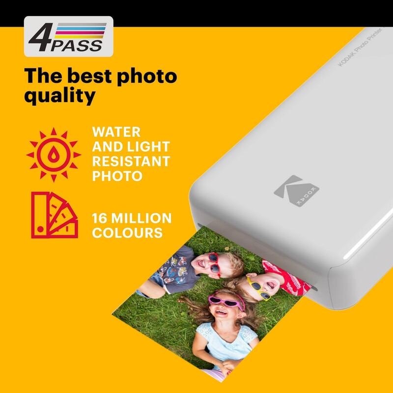 KODAK Foto Printer WiFi PM220 Witte Pakket - Compatibel met iOS en Android